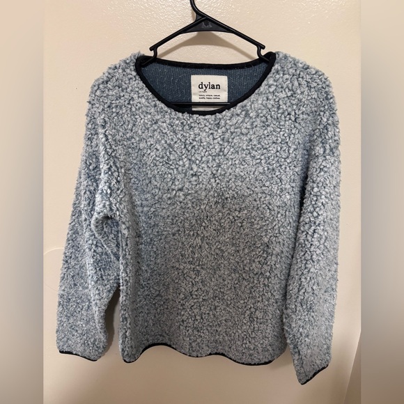 ✨Women’s Dylan Solid Frosty Tipped Drop Shoulder Crew Sweater Size Small - Picture 3 of 9